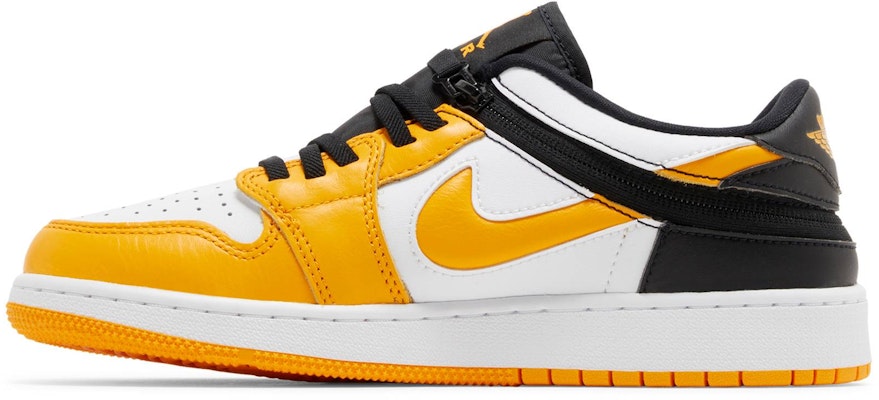 (Kanak-Kanak Sekolah) Air Jordan 1 Low FlyEase 'Taxi Putih' DN4639-107 Lookbook (Kanak-Kanak Sekolah) Air Jordan 1 Low FlyEase 'Taxi Putih' DN4639-107