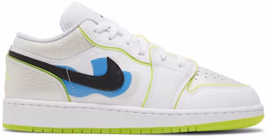 (Grade School) Air Jordan 1 Low SE 'Warped Swoosh' DV1324-117 (Grade School) Air Jordan 1 Low SE 'Warped Swoosh' DV1324-117