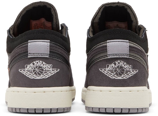 (Grade School) Air Jordan 1 Low SE Craft 'Inside Out - Black' DV0478-001 Details for (Grade School) Air Jordan 1 Low SE Craft 'Inside Out - Black' DV0478-001