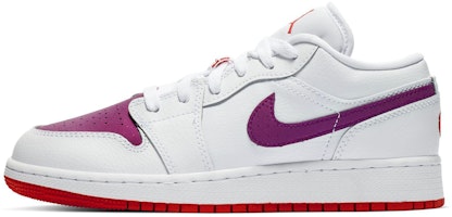 (Grade School) Air Jordan 1 Low White True Berry 554723-161 (Grade School) Air Jordan 1 Low White True Berry 554723-161