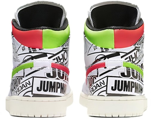 (초등학생) 에어 조던 1 미드 '올오버 로고' 554725-143 Purchase (초등학생) 에어 조던 1 미드 '올오버 로고' 554725-143