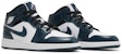 (Kanak-Kanak) Air Jordan 1 Mid 'Armory Navy' 554725-411