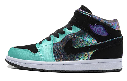 (Grade School) Air Jordan 1 Mid 'Atomic Teal Ultraviolet' 555112-309