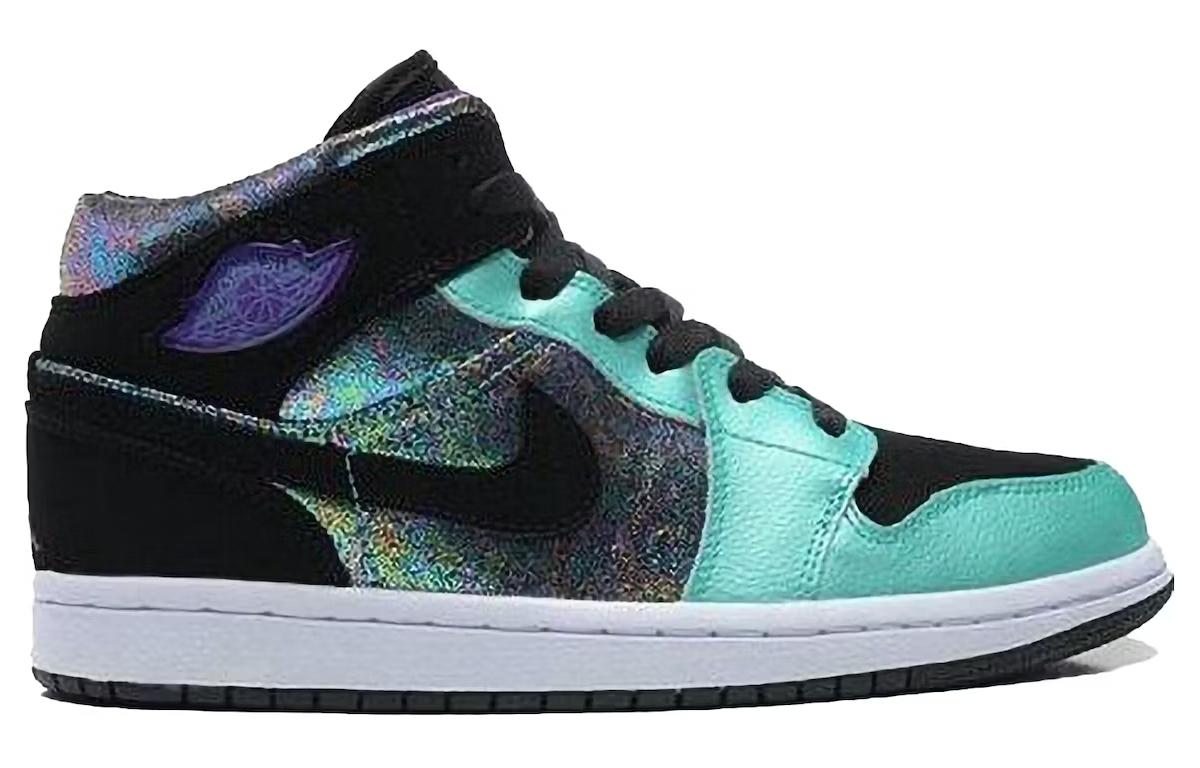 Order （學齡版）Air Jordan 1 Mid 'Atomic Teal Ultraviolet' 555112-309