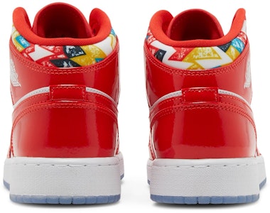 (Sekolah Dasar) Air Jordan 1 Mid 'Barcelona Sweater Merah Paten' DC7248-600 Details for (Sekolah Dasar) Air Jordan 1 Mid 'Barcelona Sweater Merah Paten' DC7248-600