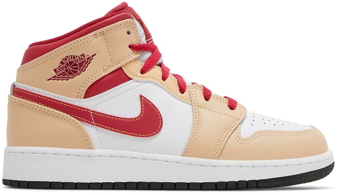 (Tingkat Sekolah) Air Jordan 1 Mid 'Beige Merah' 554725-201 Buy (Tingkat Sekolah) Air Jordan 1 Mid 'Beige Merah' 554725-201