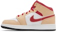 Lookbook (Tingkat Sekolah) Air Jordan 1 Mid 'Beige Merah' 554725-201