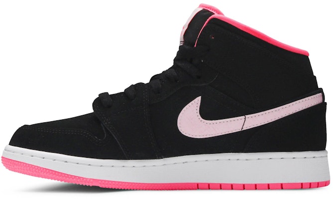 (Akid Sekolah) Air Jordan 1 Mid 'Hitam Digital Merah Jambu' 555112-066 Lookbook (Akid Sekolah) Air Jordan 1 Mid 'Hitam Digital Merah Jambu' 555112-066