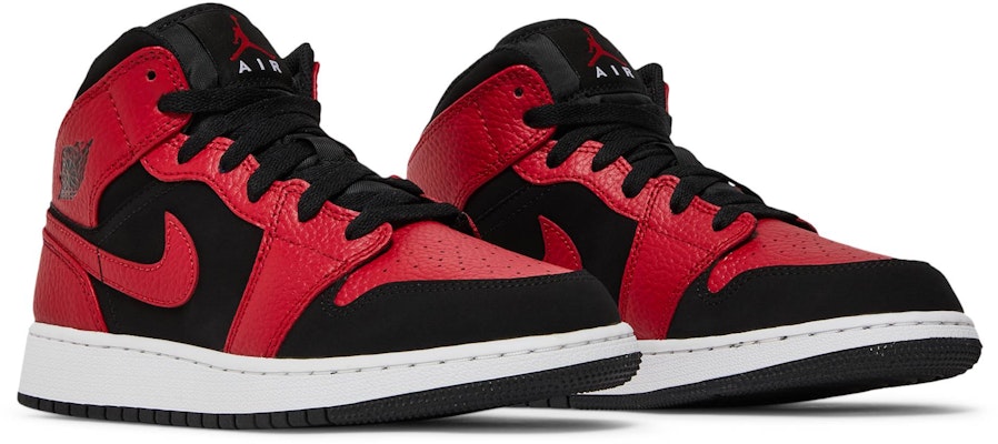 (초등학생) 에어 조던 1 미드 '블랙 짐 레드' 554725-054 Cheap (초등학생) 에어 조던 1 미드 '블랙 짐 레드' 554725-054