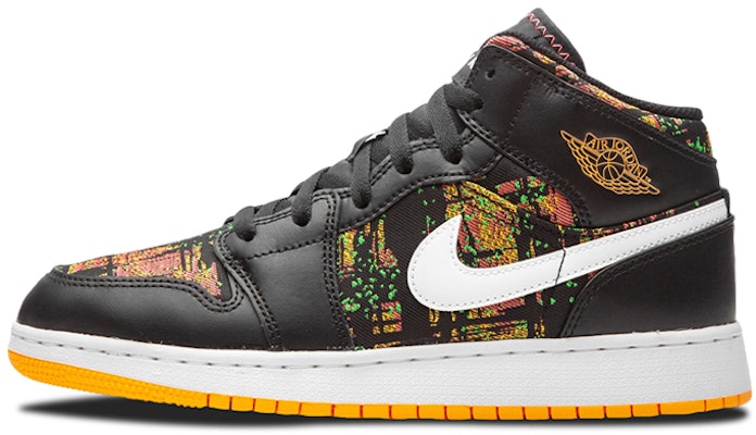(國小用) Air Jordan 1 中筒 '黑色雷射橘' 555112-003 Buy (國小用) Air Jordan 1 中筒 '黑色雷射橘' 555112-003