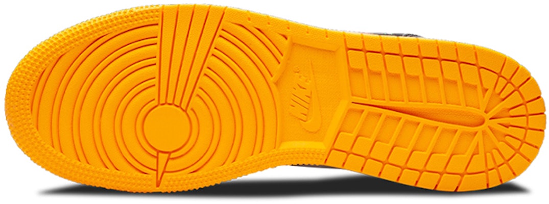(國小用) Air Jordan 1 中筒 '黑色雷射橘' 555112-003 Details for (國小用) Air Jordan 1 中筒 '黑色雷射橘' 555112-003