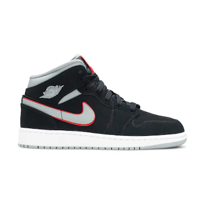 (GS) Jordan 1 Mid 'Black Particle Grey'