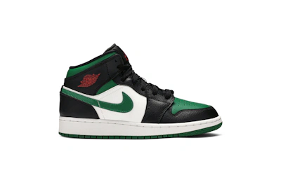 (Grade School) Air Jordan 1 Mid 'Black Pine Green' 554725-067