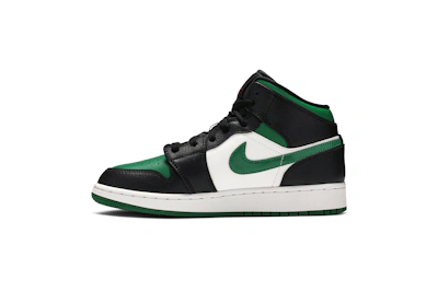 (Grade School) Air Jordan 1 Mid 'Black Pine Green' 554725-067