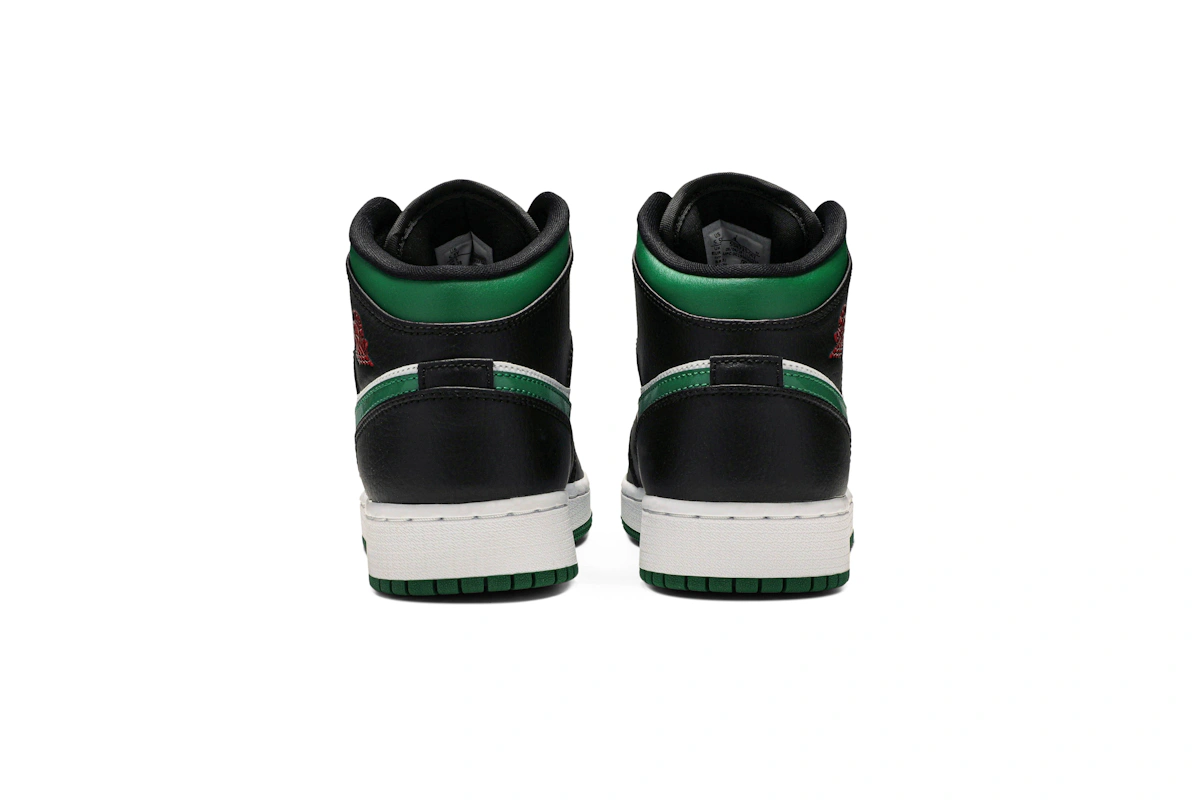 (Grade School) Air Jordan 1 Mid 'Black Pine Green' 554725-067