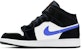 (Akanak) Air Jordan 1 Mid 'Hitam Racer Biru' 554725-084