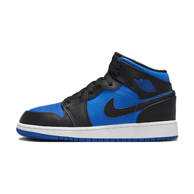 (GS) Jordan 1 Mid 'Black Royal Blue'