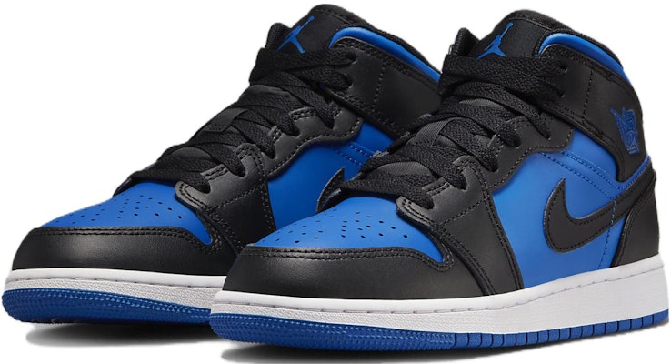 (Sekolah Dasar) Air Jordan 1 Mid 'Hitam Biru Kerajaan' DQ8423-042 Lookbook (Sekolah Dasar) Air Jordan 1 Mid 'Hitam Biru Kerajaan' DQ8423-042