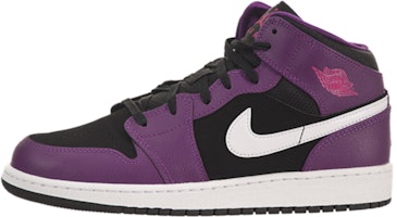 (Grade School) Air Jordan 1 Mid 'Bright Grape' 555112-028 (Grade School) Air Jordan 1 Mid 'Bright Grape' 555112-028