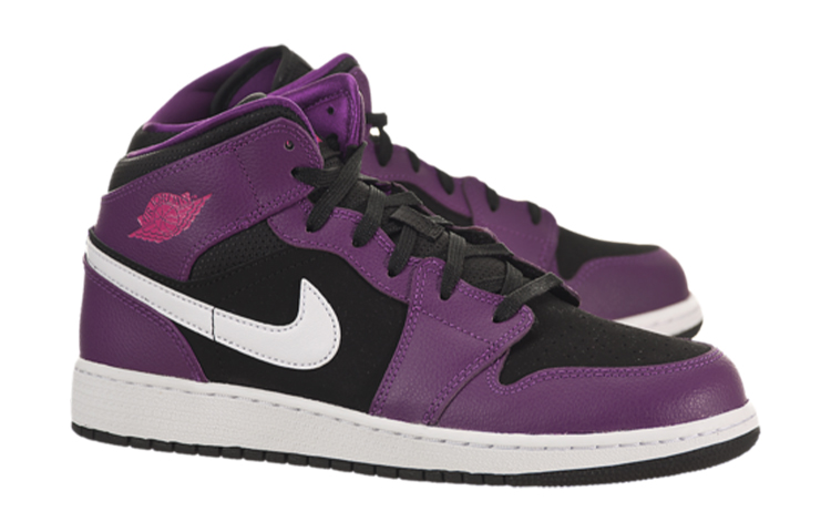 Lookbook (AnaK-Anak) Air Jordan 1 Mid 'Bright Grape' 555112-028