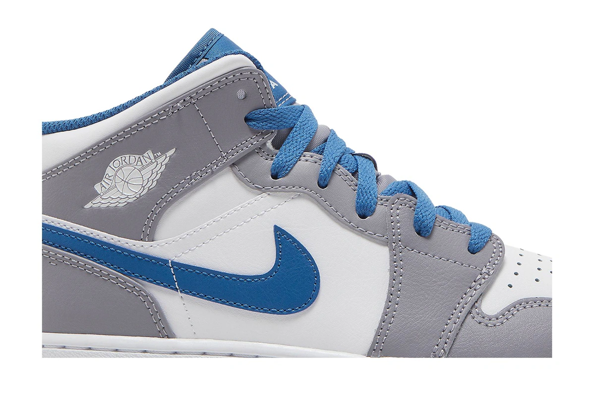 (Grade School) Air Jordan 1 Mid 'Cement True Blue' DQ8423-014