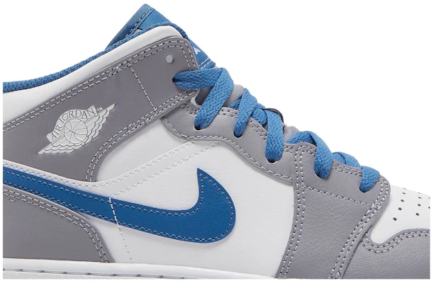 (Grade School) Air Jordan 1 Mid 'Cement True Blue' DQ8423-014 Order (Grade School) Air Jordan 1 Mid 'Cement True Blue' DQ8423-014
