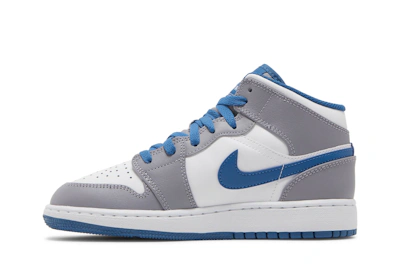 (Grade School) Air Jordan 1 Mid 'Cement True Blue' DQ8423-014