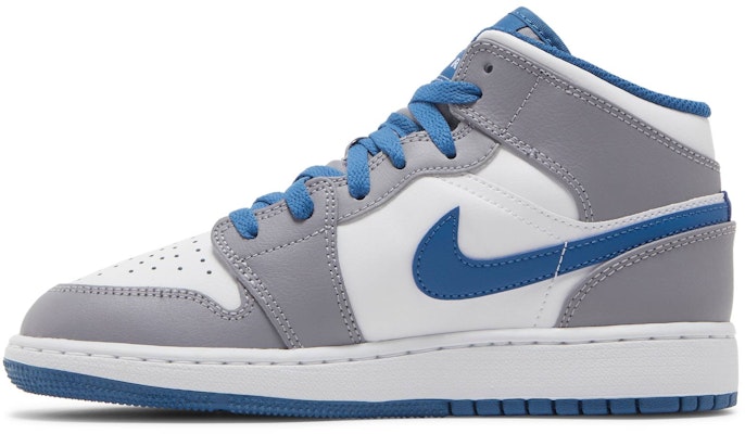 (Grade School) Air Jordan 1 Mid 'Cement True Blue' DQ8423-014 Lookbook (Grade School) Air Jordan 1 Mid 'Cement True Blue' DQ8423-014