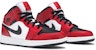 (Akas Sekolah) Air Jordan 1 Mid 'Chicago Black Toe' 554725-069