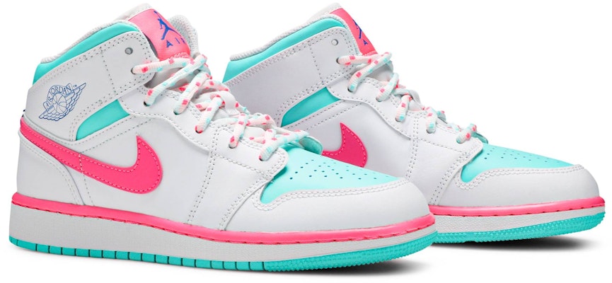 (小學年級) Air Jordan 1 Mid '數碼粉紅' 555112-102 Cheap (小學年級) Air Jordan 1 Mid '數碼粉紅' 555112-102