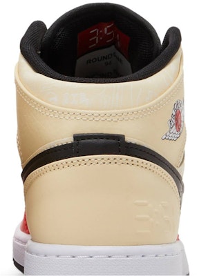 (Kanak-Kanak) Air Jordan 1 Mid 'Pertandingan Dunk' DV7012-100 Sizing (Kanak-Kanak) Air Jordan 1 Mid 'Pertandingan Dunk' DV7012-100