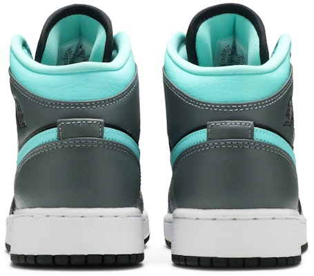 (Grade School) Air Jordan 1 Mid 'Grey Aqua' 554725-063 Details for (Grade School) Air Jordan 1 Mid 'Grey Aqua' 554725-063