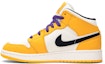 Lookbook (Grade School) Air Jordan 1 Mid 'Lakers' BQ6931-700