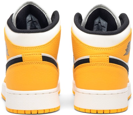 (Grade School) Air Jordan 1 Mid 'Lakers' BQ6931-700 Details for (Grade School) Air Jordan 1 Mid 'Lakers' BQ6931-700