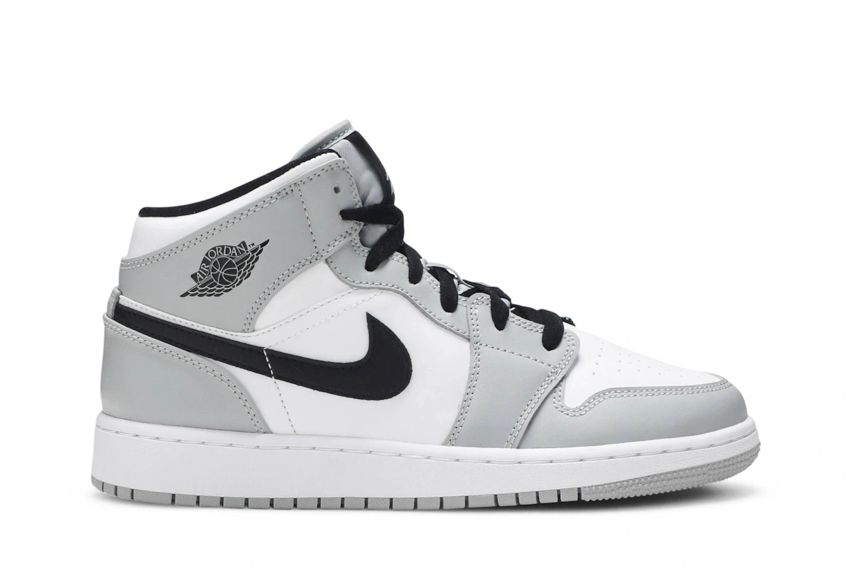 (Grade School) Air Jordan 1 Mid 'Light Smoke Grey' 554725-092