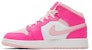 (Kanak-Kanak) Air Jordan 1 Mid 'Medium Soft Pink' FD8780-116
