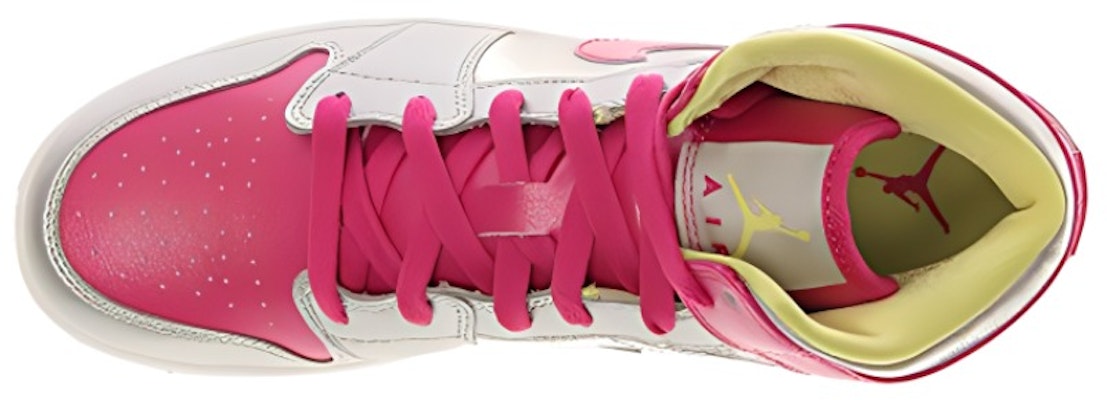 (Grade School) Air Jordan 1 Mid 'Metallic Silver Fusion Pink' 555112-037 Lookbook (Grade School) Air Jordan 1 Mid 'Metallic Silver Fusion Pink' 555112-037
