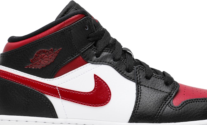 Grade School Air Jordan 1 Mid Noble Red 554725 066 554725 066