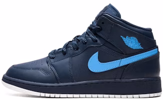 (Grade School) Air Jordan 1 Mid 'Obsidian' 554725-415 (Grade School) Air Jordan 1 Mid 'Obsidian' 554725-415