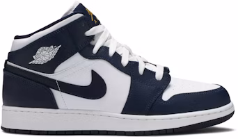 (Grade School) Air Jordan 1 Mid 'Obsidian' 554725-174 (Grade School) Air Jordan 1 Mid 'Obsidian' 554725-174