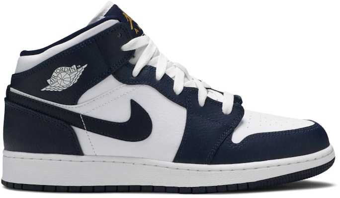 (Grade School) Air Jordan 1 Mid 'Obsidian' 554725-174 Buy (Grade School) Air Jordan 1 Mid 'Obsidian' 554725-174