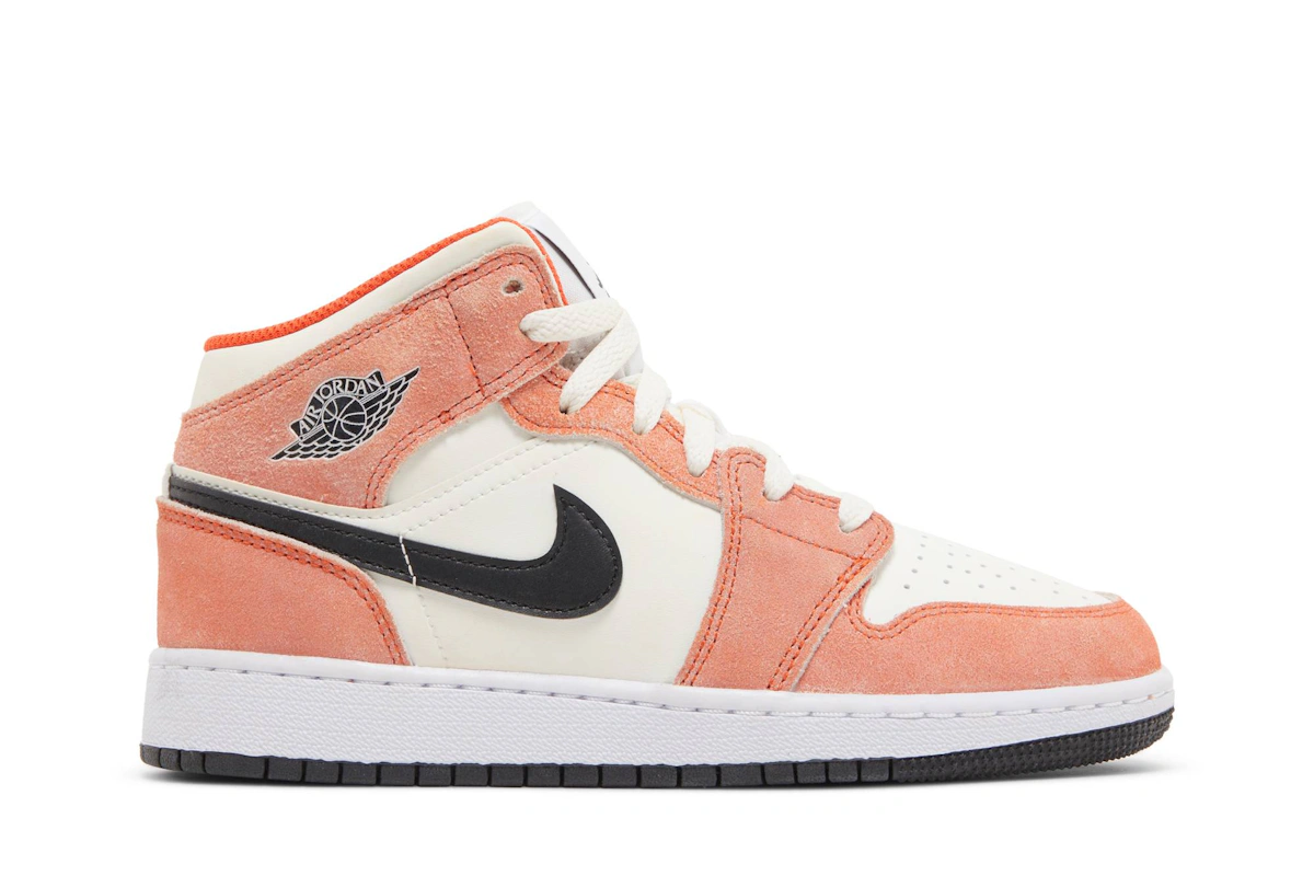 (Grade School) Air Jordan 1 Mid 'Orange Suede' DV1336-800