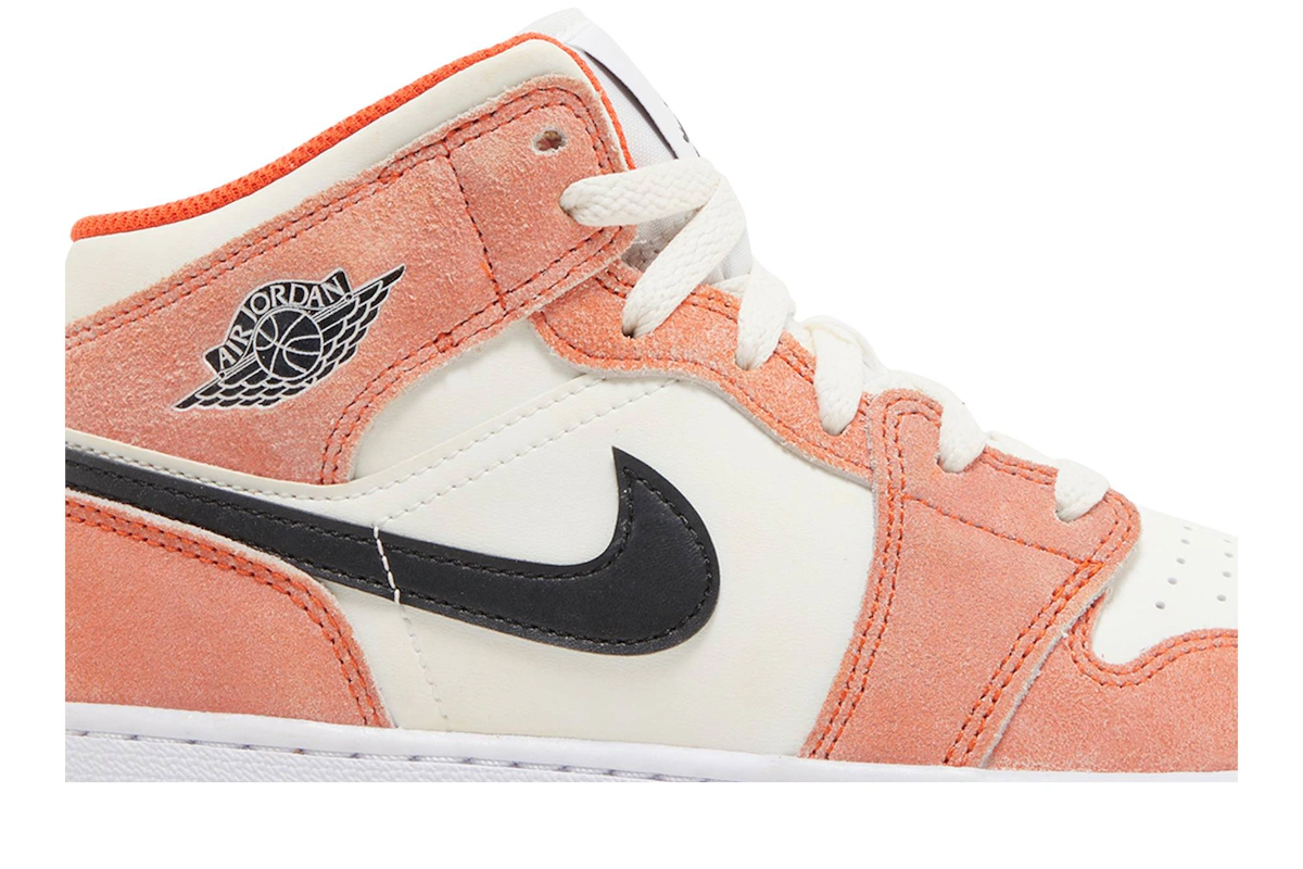 (Grade School) Air Jordan 1 Mid 'Orange Suede' DV1336-800