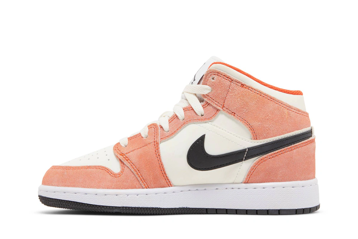 (Grade School) Air Jordan 1 Mid 'Orange Suede' DV1336-800
