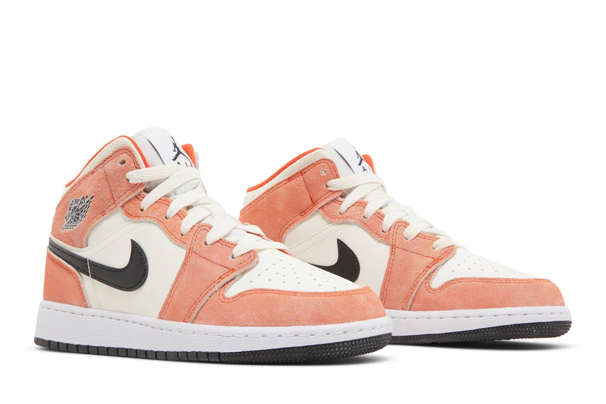 (Grade School) Air Jordan 1 Mid 'Orange Suede' DV1336-800