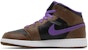 (Kanak-kanak) Air Jordan 1 Mid 'Ungu Mocha' DQ8423-215