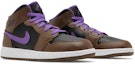 Cheap (Kanak-kanak) Air Jordan 1 Mid 'Ungu Mocha' DQ8423-215