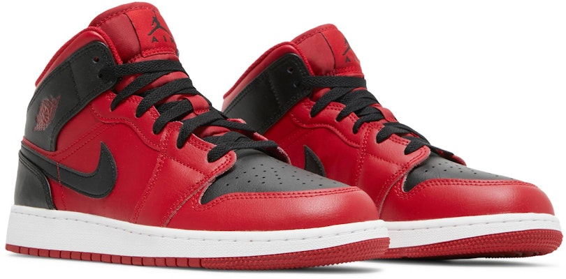 (Tingkat Sekolah) Air Jordan 1 Mid 'Reverse Bred' 554725-660 Cheap (Tingkat Sekolah) Air Jordan 1 Mid 'Reverse Bred' 554725-660