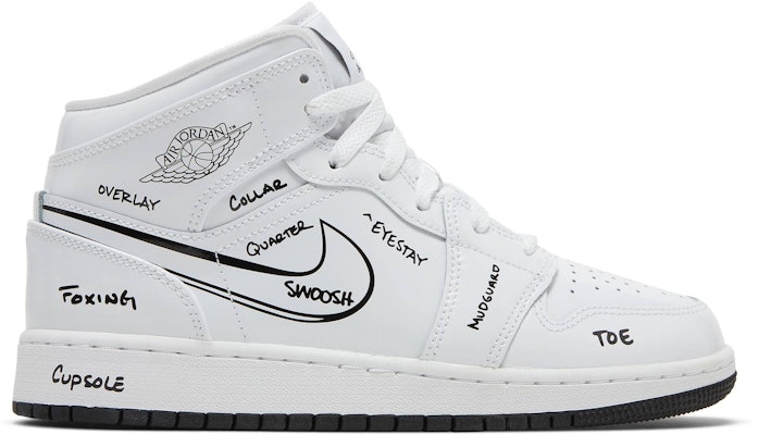 (Grade School) Air Jordan 1 Mid 'Schematic' DQ1864-100 Buy (Grade School) Air Jordan 1 Mid 'Schematic' DQ1864-100