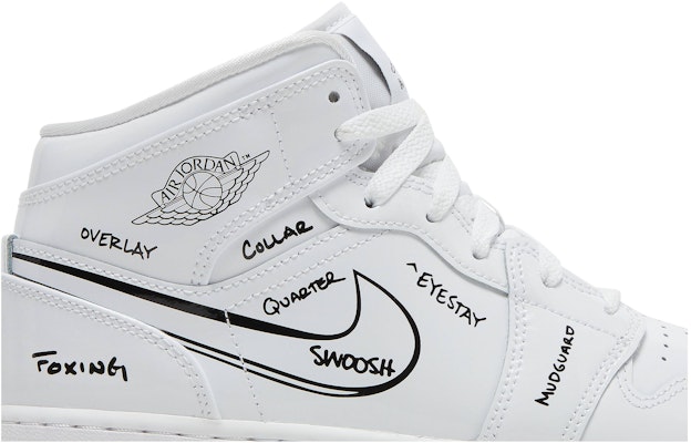 (Grade School) Air Jordan 1 Mid 'Schematic' DQ1864-100 Order (Grade School) Air Jordan 1 Mid 'Schematic' DQ1864-100